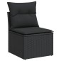 vidaXL 10-tlg. Garten-Sofagarnitur mit Kissen Schwarz Poly Rattan vidaXL 10-tlg. Garten-Sofagarnitur mit Kissen Schwarz Poly Rattan