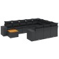 vidaXL 11-tlg. Garten-Sofagarnitur mit Kissen Schwarz Poly Rattan vidaXL 11-tlg. Garten-Sofagarnitur mit Kissen Schwarz Poly Rattan