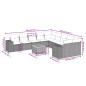 vidaXL 11-tlg. Garten-Sofagarnitur mit Kissen Grau Poly Rattan vidaXL 11-tlg. Garten-Sofagarnitur mit Kissen Grau Poly Rattan