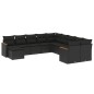 vidaXL 11-tlg. Garten-Sofagarnitur mit Kissen Schwarz Poly Rattan vidaXL 11-tlg. Garten-Sofagarnitur mit Kissen Schwarz Poly Rattan
