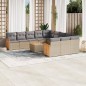 vidaXL 13-tlg. Garten-Sofagarnitur mit Kissen Beige Poly Rattan vidaXL 13-tlg. Garten-Sofagarnitur mit Kissen Beige Poly Rattan