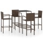 5-tlg. Gartenbar-Set Poly Rattan Braun 5-tlg. Gartenbar-Set Poly Rattan Braun
