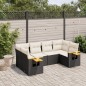 vidaXL 6-tlg. Garten-Sofagarnitur mit Kissen Schwarz Poly Rattan vidaXL 6-tlg. Garten-Sofagarnitur mit Kissen Schwarz Poly Rattan