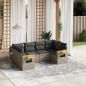vidaXL 6-tlg. Garten-Sofagarnitur mit Kissen Grau Poly Rattan vidaXL 6-tlg. Garten-Sofagarnitur mit Kissen Grau Poly Rattan