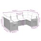 vidaXL 6-tlg. Garten-Sofagarnitur mit Kissen Grau Poly Rattan vidaXL 6-tlg. Garten-Sofagarnitur mit Kissen Grau Poly Rattan
