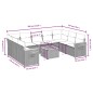 vidaXL 10-tlg. Garten-Sofagarnitur mit Kissen Schwarz Poly Rattan vidaXL 10-tlg. Garten-Sofagarnitur mit Kissen Schwarz Poly Rattan
