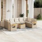 vidaXL 10-tlg. Garten-Sofagarnitur mit Kissen Beige Poly Rattan vidaXL 10-tlg. Garten-Sofagarnitur mit Kissen Beige Poly Rattan