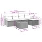 vidaXL 6-tlg. Garten-Sofagarnitur mit Kissen Grau Poly Rattan vidaXL 6-tlg. Garten-Sofagarnitur mit Kissen Grau Poly Rattan