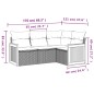 vidaXL 4-tlg. Garten-Sofagarnitur mit Kissen Beige Poly Rattan vidaXL 4-tlg. Garten-Sofagarnitur mit Kissen Beige Poly Rattan