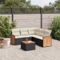 vidaXL 6-tlg. Garten-Sofagarnitur mit Kissen Schwarz Poly Rattan vidaXL 6-tlg. Garten-Sofagarnitur mit Kissen Schwarz Poly Rattan