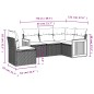 vidaXL 5-tlg. Garten-Sofagarnitur mit Kissen Schwarz Poly Rattan vidaXL 5-tlg. Garten-Sofagarnitur mit Kissen Schwarz Poly Rattan