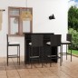 vidaXL 5-tlg. Gartenbar-Set mit Kissen Schwarz vidaXL 5-tlg. Gartenbar-Set mit Kissen Schwarz