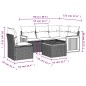 vidaXL 6-tlg. Garten-Sofagarnitur mit Kissen Schwarz Poly Rattan vidaXL 6-tlg. Garten-Sofagarnitur mit Kissen Schwarz Poly Rattan