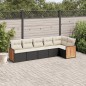 vidaXL 6-tlg. Garten-Sofagarnitur mit Kissen Schwarz Poly Rattan vidaXL 6-tlg. Garten-Sofagarnitur mit Kissen Schwarz Poly Rattan