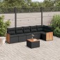 vidaXL 7-tlg. Garten-Sofagarnitur mit Kissen Schwarz Poly Rattan vidaXL 7-tlg. Garten-Sofagarnitur mit Kissen Schwarz Poly Rattan