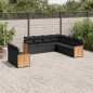 vidaXL 9-tlg. Garten-Sofagarnitur mit Kissen Schwarz Poly Rattan vidaXL 9-tlg. Garten-Sofagarnitur mit Kissen Schwarz Poly Rattan