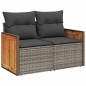 vidaXL 6-tlg. Garten-Sofagarnitur mit Kissen Grau Poly Rattan vidaXL 6-tlg. Garten-Sofagarnitur mit Kissen Grau Poly Rattan