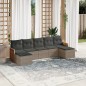vidaXL 7-tlg. Garten-Sofagarnitur mit Kissen Grau Poly Rattan vidaXL 7-tlg. Garten-Sofagarnitur mit Kissen Grau Poly Rattan