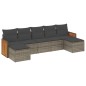 vidaXL 7-tlg. Garten-Sofagarnitur mit Kissen Grau Poly Rattan vidaXL 7-tlg. Garten-Sofagarnitur mit Kissen Grau Poly Rattan