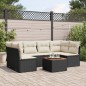 vidaXL 7-tlg. Garten-Sofagarnitur mit Kissen Schwarz Poly Rattan vidaXL 7-tlg. Garten-Sofagarnitur mit Kissen Schwarz Poly Rattan