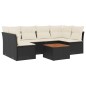 vidaXL 7-tlg. Garten-Sofagarnitur mit Kissen Schwarz Poly Rattan vidaXL 7-tlg. Garten-Sofagarnitur mit Kissen Schwarz Poly Rattan