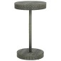 3-tlg. Gartenbar-Set mit Kissen Poly Rattan Grau 3-tlg. Gartenbar-Set mit Kissen Poly Rattan Grau