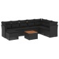 vidaXL 9-tlg. Garten-Sofagarnitur mit Kissen Schwarz Poly Rattan vidaXL 9-tlg. Garten-Sofagarnitur mit Kissen Schwarz Poly Rattan