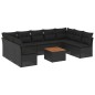 vidaXL 10-tlg. Garten-Sofagarnitur mit Kissen Schwarz Poly Rattan vidaXL 10-tlg. Garten-Sofagarnitur mit Kissen Schwarz Poly Rattan