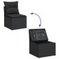vidaXL 10-tlg. Garten-Sofagarnitur mit Kissen Schwarz Poly Rattan vidaXL 10-tlg. Garten-Sofagarnitur mit Kissen Schwarz Poly Rattan