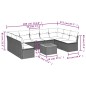 vidaXL 10-tlg. Garten-Sofagarnitur mit Kissen Schwarz Poly Rattan vidaXL 10-tlg. Garten-Sofagarnitur mit Kissen Schwarz Poly Rattan