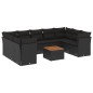 vidaXL 10-tlg. Garten-Sofagarnitur mit Kissen Schwarz Poly Rattan vidaXL 10-tlg. Garten-Sofagarnitur mit Kissen Schwarz Poly Rattan