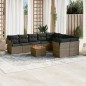 vidaXL 10-tlg. Garten-Sofagarnitur mit Kissen Grau Poly Rattan vidaXL 10-tlg. Garten-Sofagarnitur mit Kissen Grau Poly Rattan