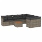 vidaXL 10-tlg. Garten-Sofagarnitur mit Kissen Grau Poly Rattan vidaXL 10-tlg. Garten-Sofagarnitur mit Kissen Grau Poly Rattan