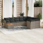 vidaXL 10-tlg. Garten-Sofagarnitur mit Kissen Grau Poly Rattan vidaXL 10-tlg. Garten-Sofagarnitur mit Kissen Grau Poly Rattan