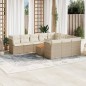 vidaXL 11-tlg. Garten-Sofagarnitur mit Kissen Beige Poly Rattan vidaXL 11-tlg. Garten-Sofagarnitur mit Kissen Beige Poly Rattan