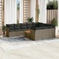 vidaXL 11-tlg. Garten-Sofagarnitur mit Kissen Grau Poly Rattan vidaXL 11-tlg. Garten-Sofagarnitur mit Kissen Grau Poly Rattan