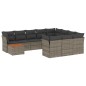 vidaXL 11-tlg. Garten-Sofagarnitur mit Kissen Grau Poly Rattan vidaXL 11-tlg. Garten-Sofagarnitur mit Kissen Grau Poly Rattan