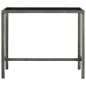 7-tlg. Gartenbar-Set mit Kissen Poly Rattan Grau 7-tlg. Gartenbar-Set mit Kissen Poly Rattan Grau