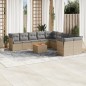 vidaXL 11-tlg. Garten-Sofagarnitur mit Kissen Beige Poly Rattan vidaXL 11-tlg. Garten-Sofagarnitur mit Kissen Beige Poly Rattan