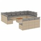 vidaXL 14-tlg. Garten-Sofagarnitur mit Kissen Beige Poly Rattan vidaXL 14-tlg. Garten-Sofagarnitur mit Kissen Beige Poly Rattan