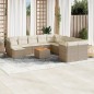 vidaXL 12-tlg. Garten-Sofagarnitur mit Kissen Beige Poly Rattan vidaXL 12-tlg. Garten-Sofagarnitur mit Kissen Beige Poly Rattan