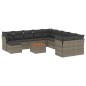 vidaXL 12-tlg. Garten-Sofagarnitur mit Kissen Grau Poly Rattan vidaXL 12-tlg. Garten-Sofagarnitur mit Kissen Grau Poly Rattan