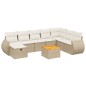 vidaXL 9-tlg. Garten-Sofagarnitur mit Kissen Beige Poly Rattan vidaXL 9-tlg. Garten-Sofagarnitur mit Kissen Beige Poly Rattan