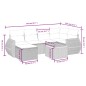 vidaXL 7-tlg. Garten-Sofagarnitur mit Kissen Beige Poly Rattan