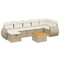 vidaXL 8-tlg. Garten-Sofagarnitur mit Kissen Beige Poly Rattan vidaXL 8-tlg. Garten-Sofagarnitur mit Kissen Beige Poly Rattan