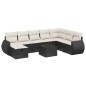 vidaXL 9-tlg. Garten-Sofagarnitur mit Kissen Schwarz Poly Rattan vidaXL 9-tlg. Garten-Sofagarnitur mit Kissen Schwarz Poly Rattan