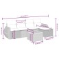 vidaXL 6-tlg. Garten-Sofagarnitur mit Kissen Beige Poly Rattan
