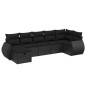 vidaXL 7-tlg. Garten-Sofagarnitur mit Kissen Schwarz Poly Rattan vidaXL 7-tlg. Garten-Sofagarnitur mit Kissen Schwarz Poly Rattan