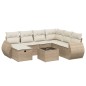 vidaXL 8-tlg. Garten-Sofagarnitur mit Kissen Beige Poly Rattan vidaXL 8-tlg. Garten-Sofagarnitur mit Kissen Beige Poly Rattan