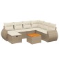 vidaXL 8-tlg. Garten-Sofagarnitur mit Kissen Beige Poly Rattan vidaXL 8-tlg. Garten-Sofagarnitur mit Kissen Beige Poly Rattan